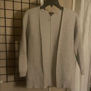 Women's Beige Open-Front Sweater
